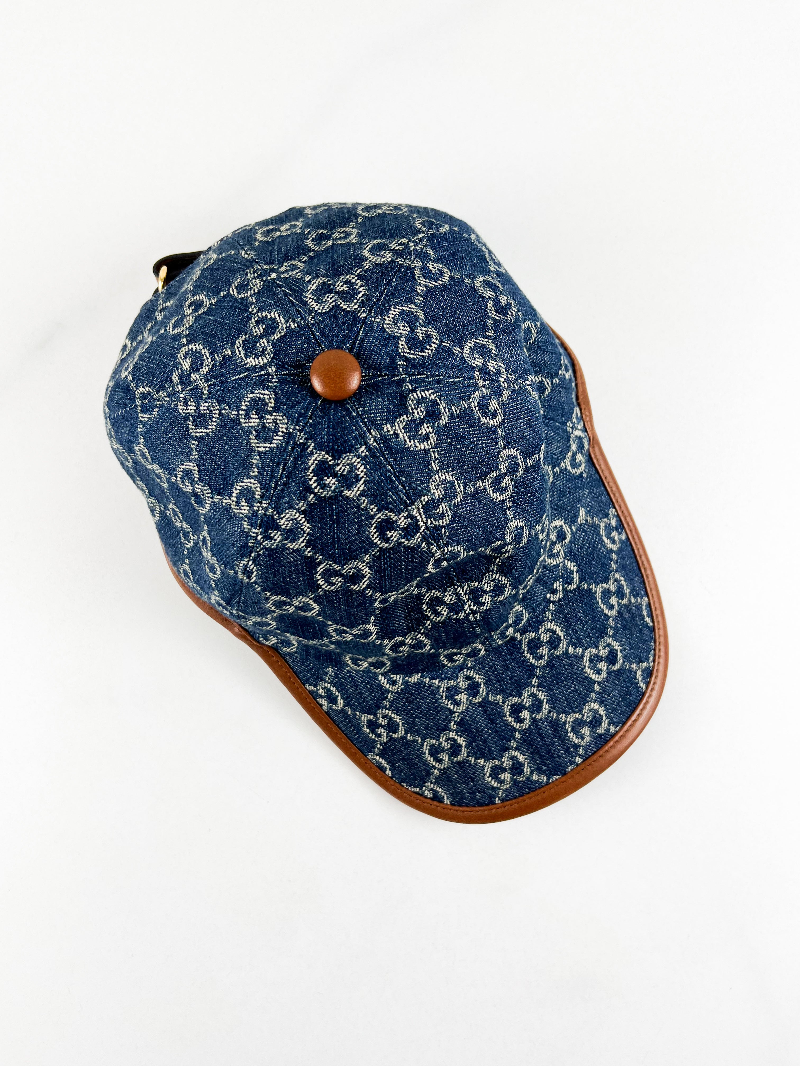 Gucci Leather Trim Cap