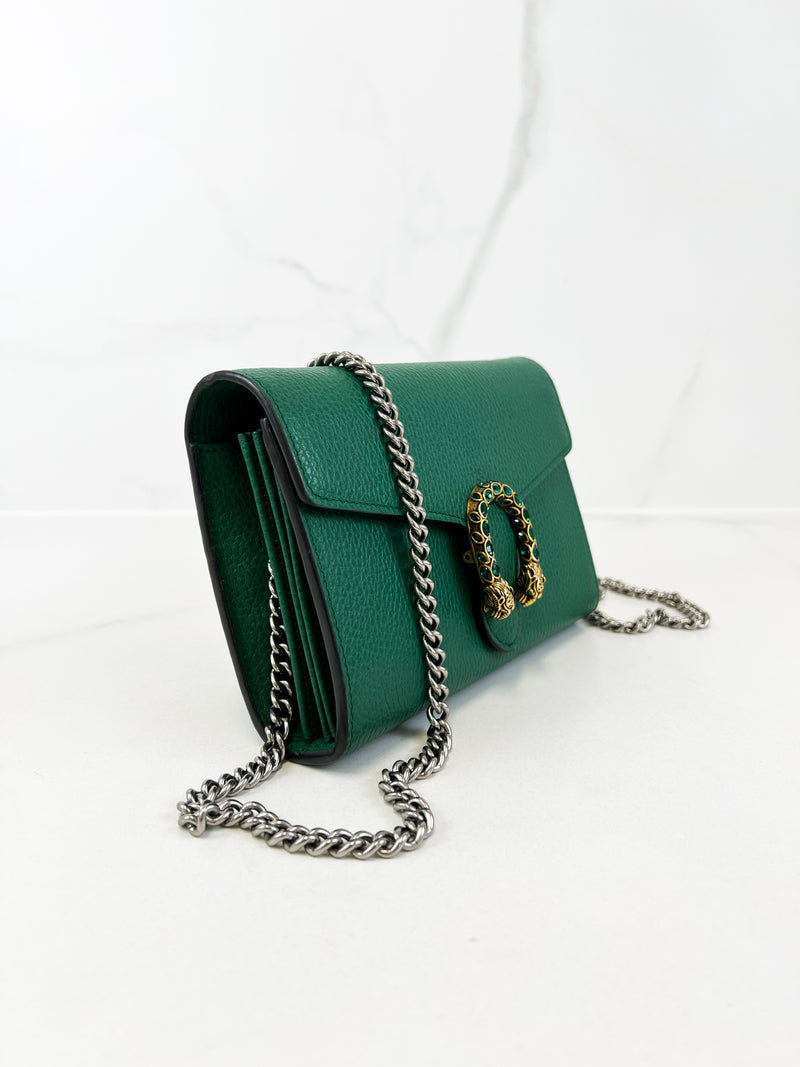 Gucci Green Dionysus Chain Wallet