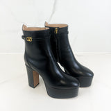 Valentino Black Tan-Go Patent Leather Boots Size 36.5