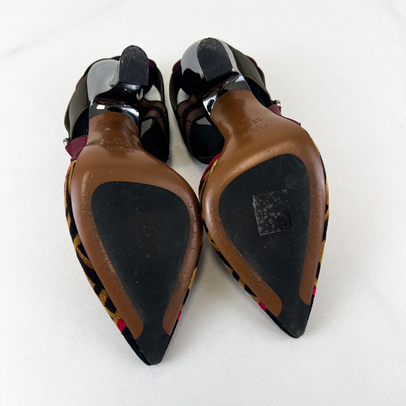 Fendi Colibri Velvet FF Pumps Size 36