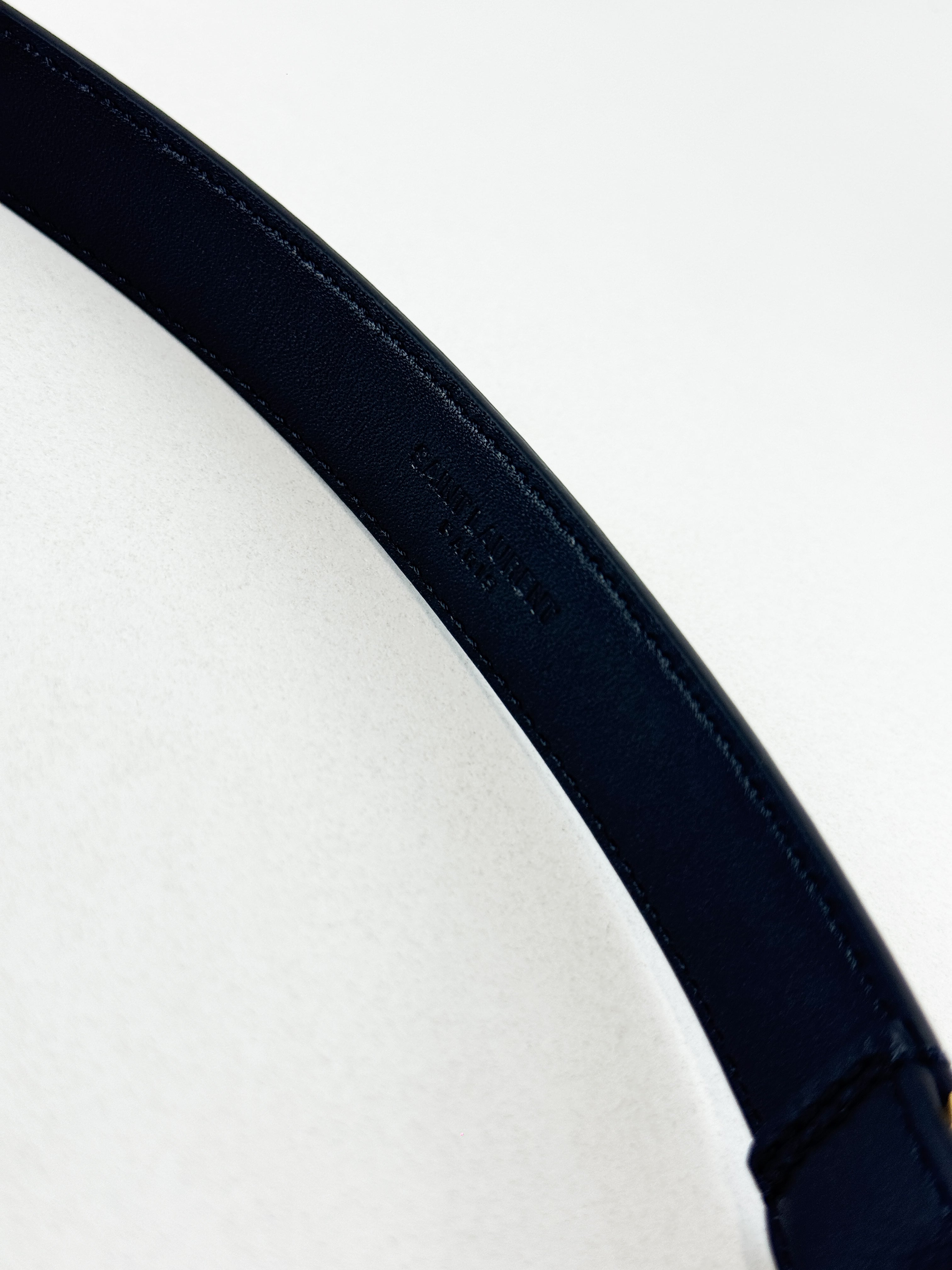 Saint Laurent Cassandre Black Belt Size 70