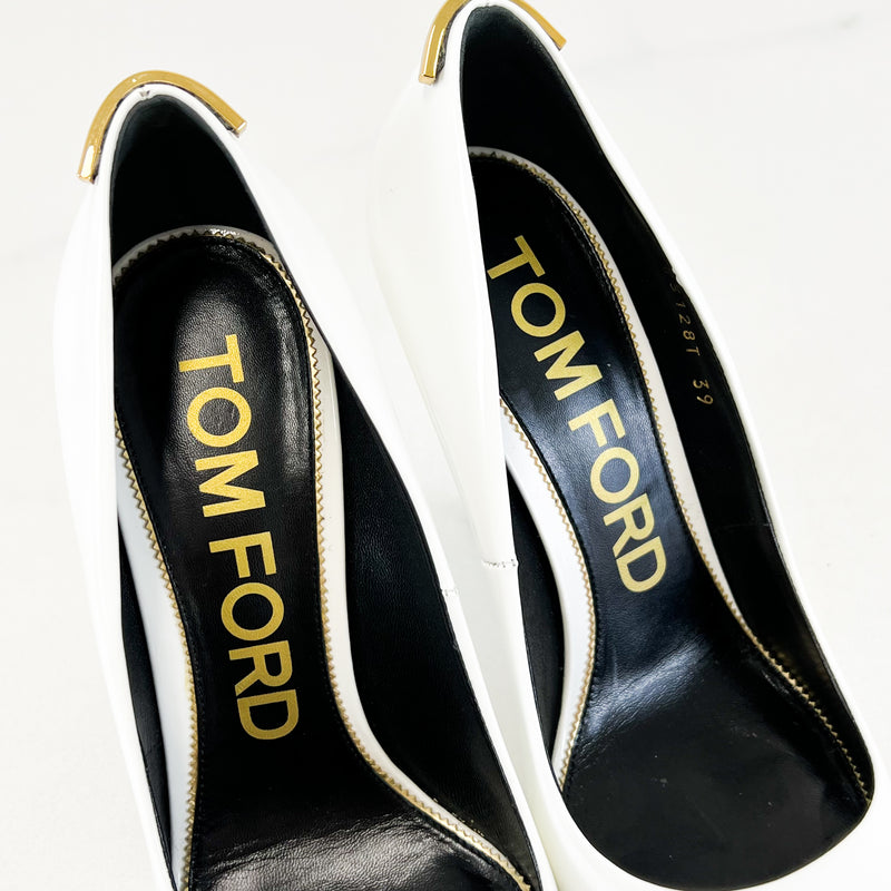 Tom Ford Iconic T Patent Leather Pump Size 39