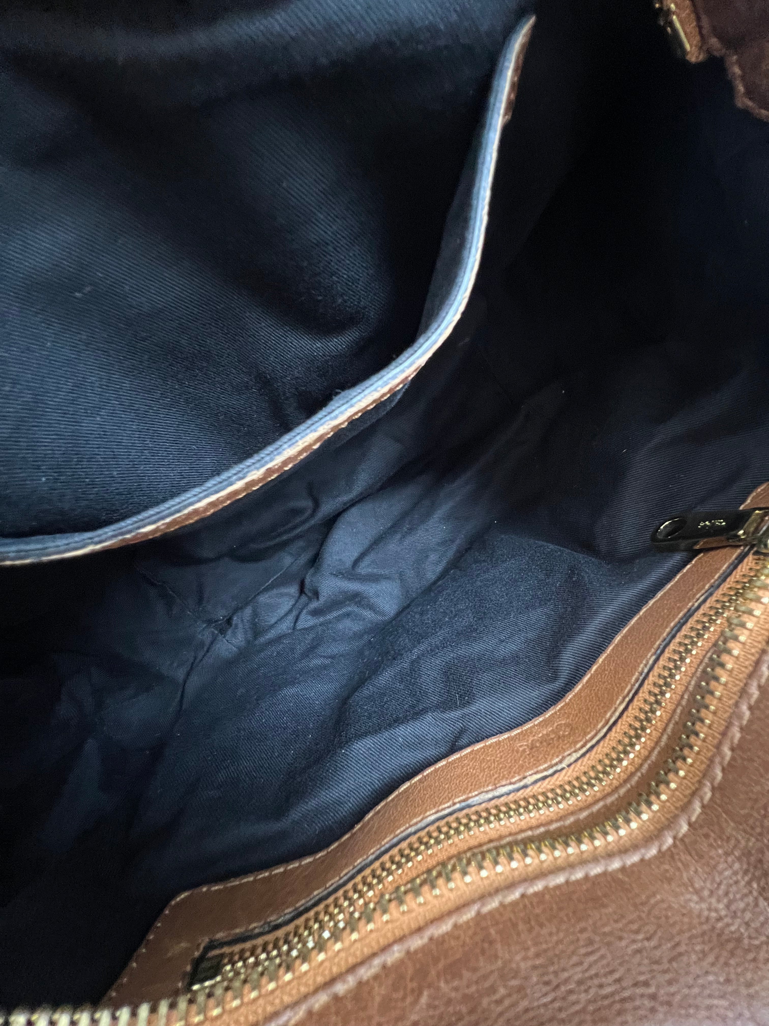 Chloe Vintage Brown Leather Ethel Satchel Bag