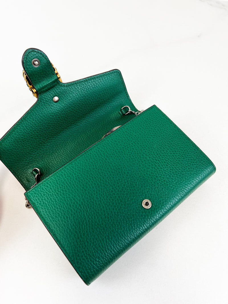 Gucci Green Dionysus Chain Wallet