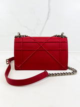 Christian Dior Red Small Diorama Shoulder Bag SHW