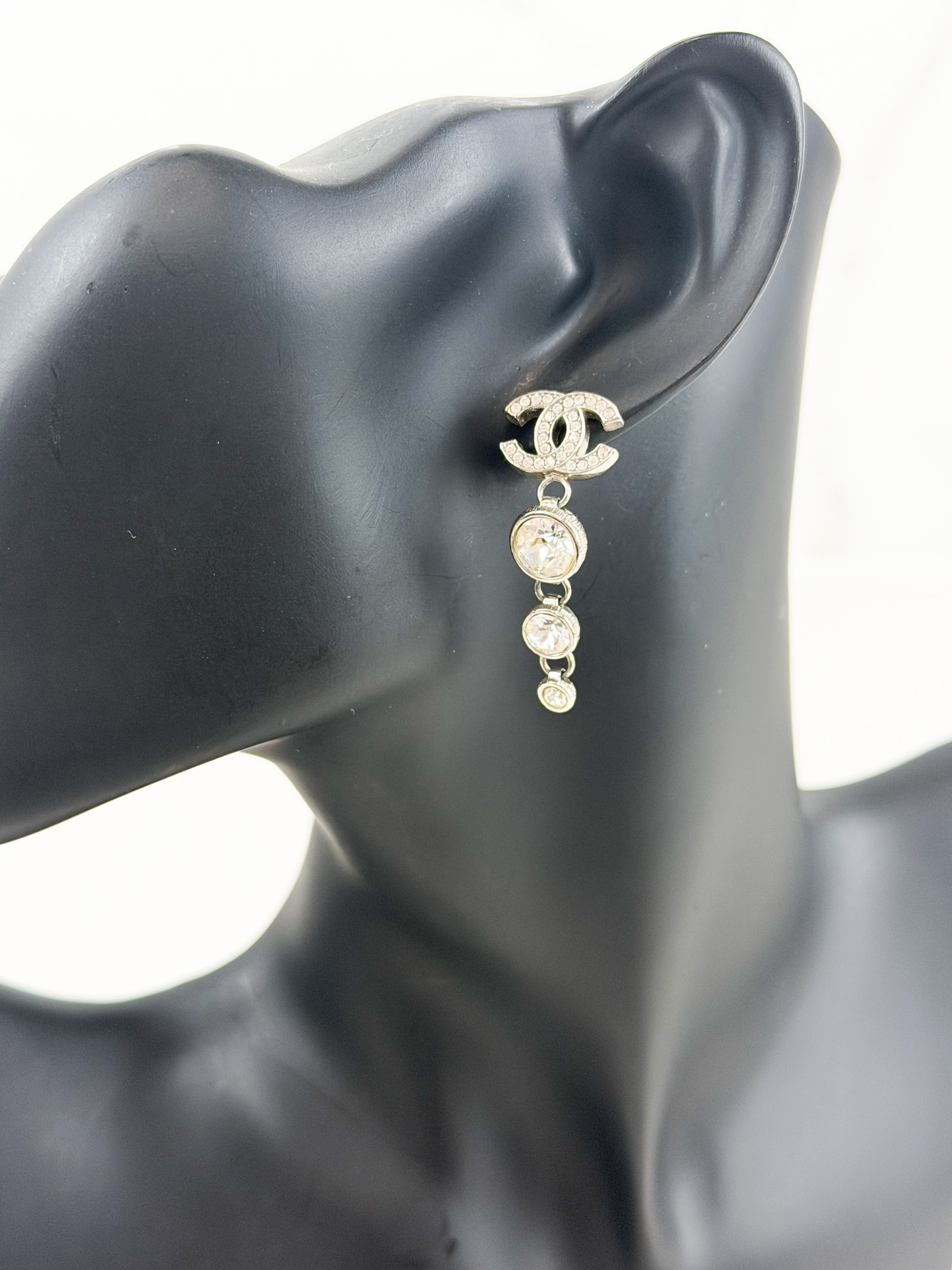 Chanel Coco Mark Dangling Earrings