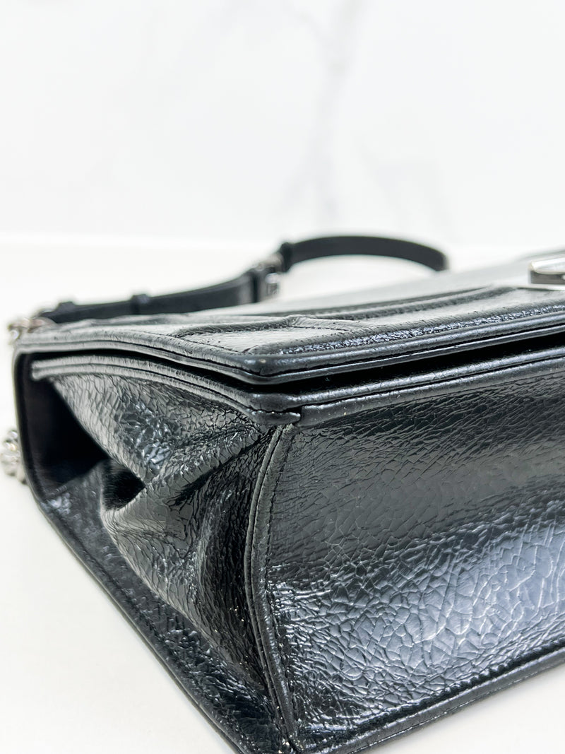 Christian Dior Medium Black Leather Diorama Shoulder Bag