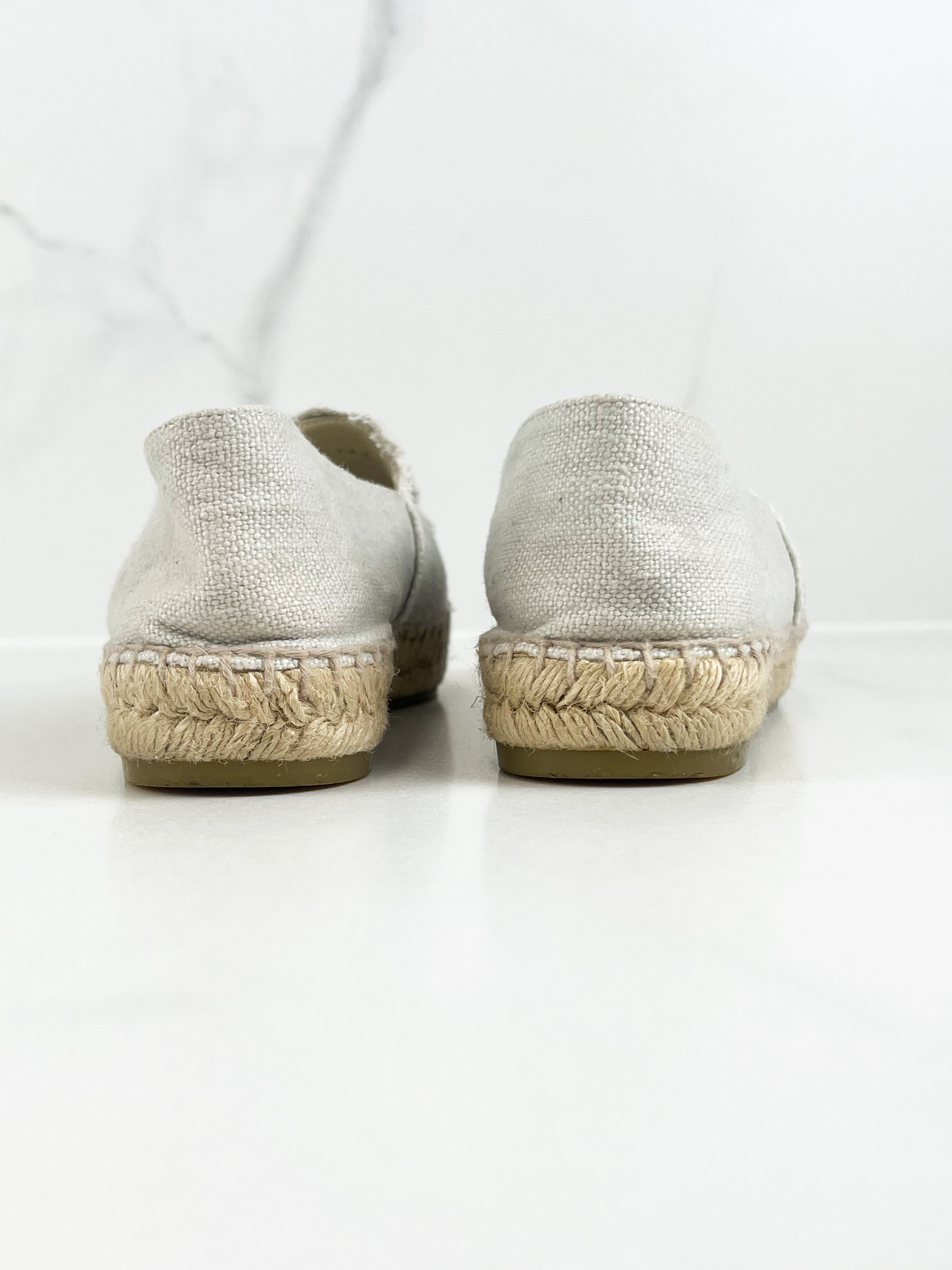 Chanel CC Canvas Espadrille Size 37