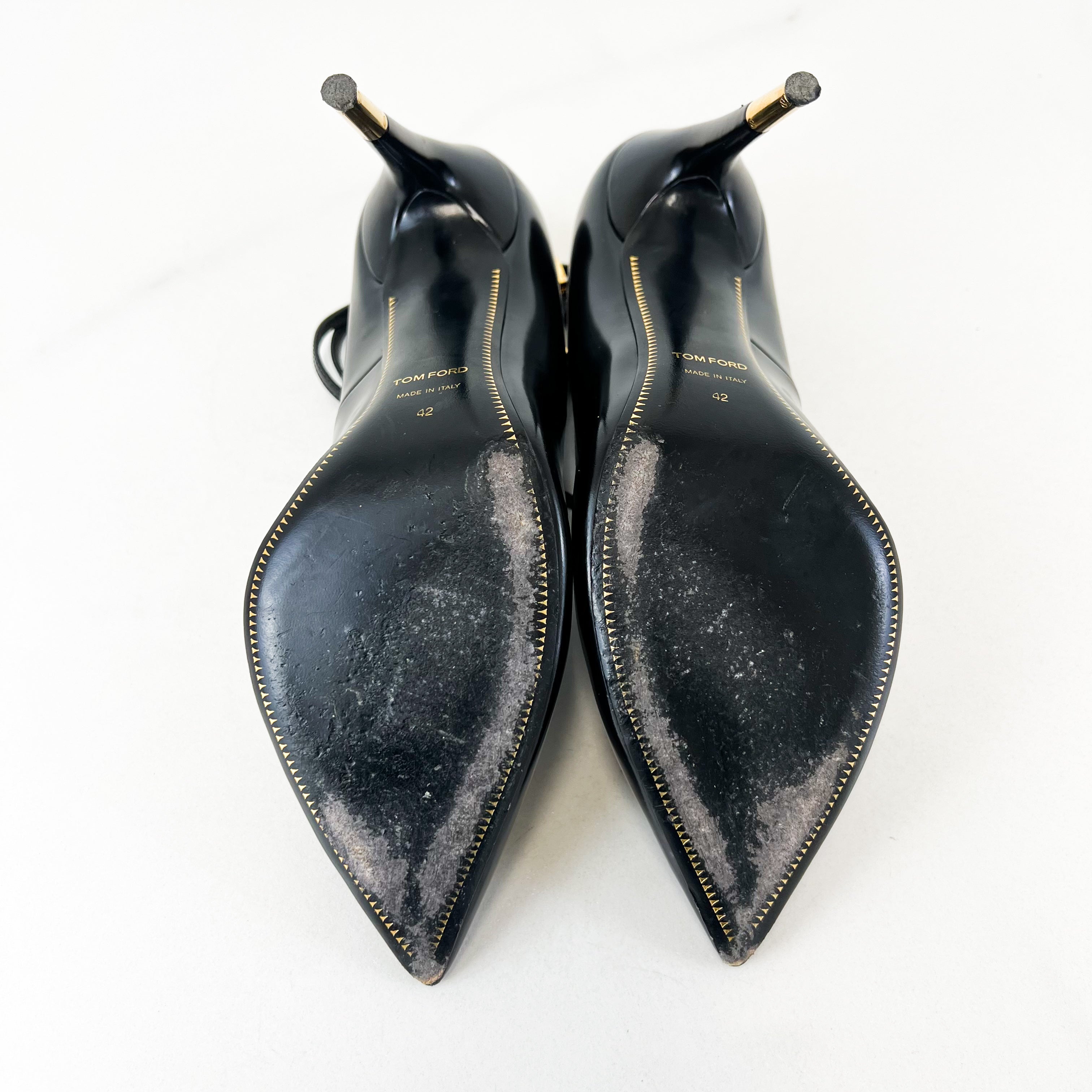 Tom Ford Padlock Leather Pumps Size 42