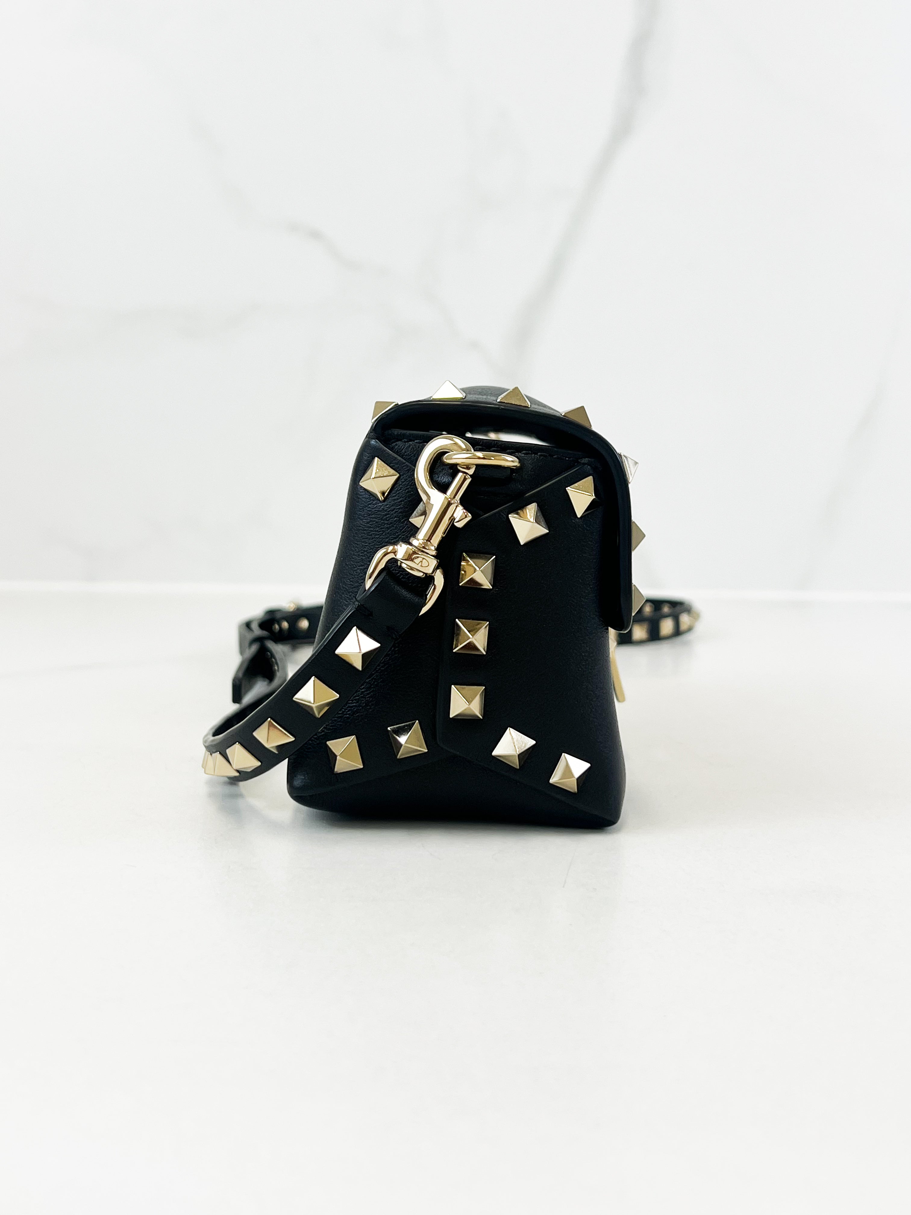 Valentino Garavani Mini Rockstud Cross Body Bag in Black