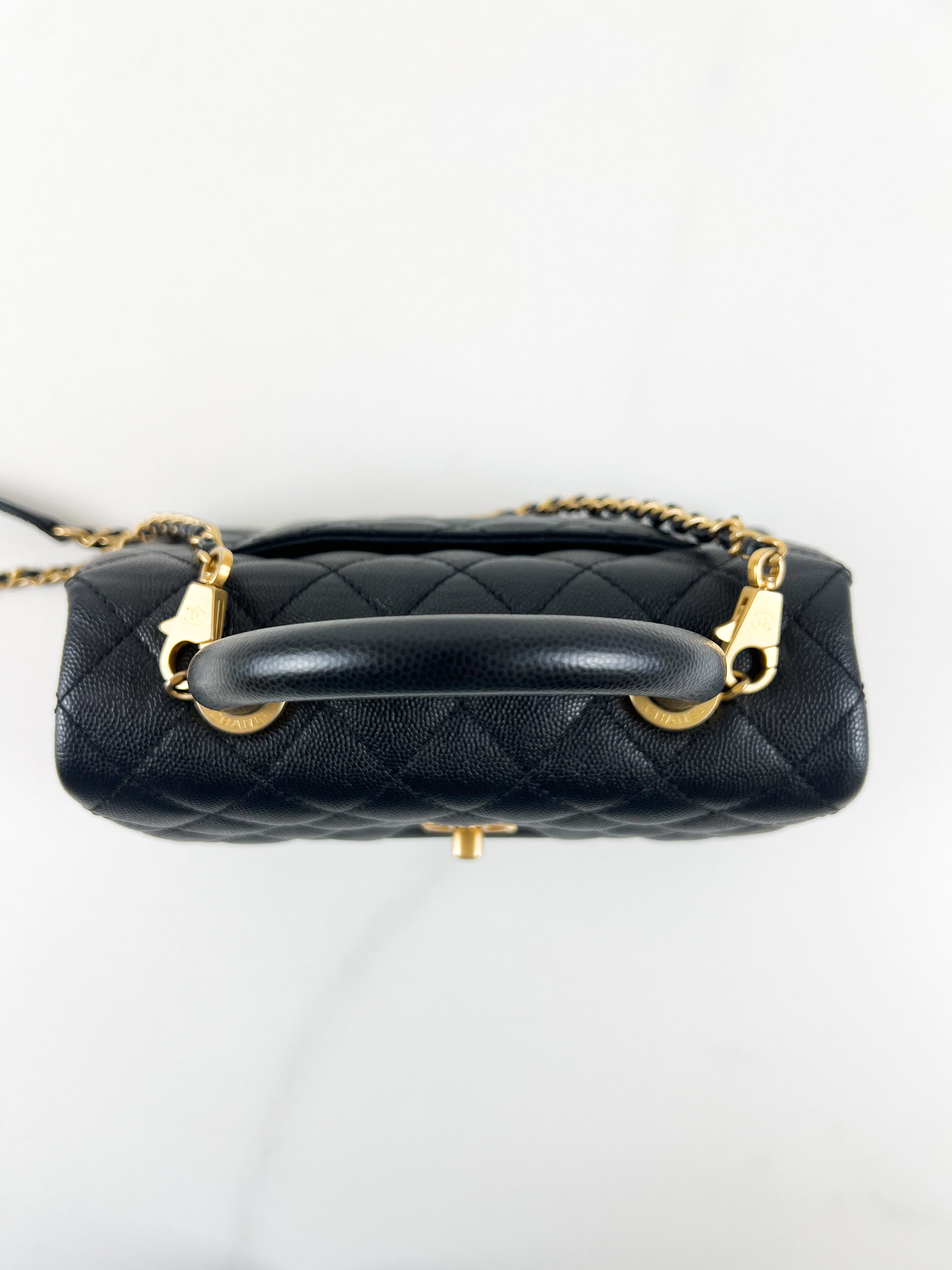 Chanel Small Black Caviar Coco Handle
