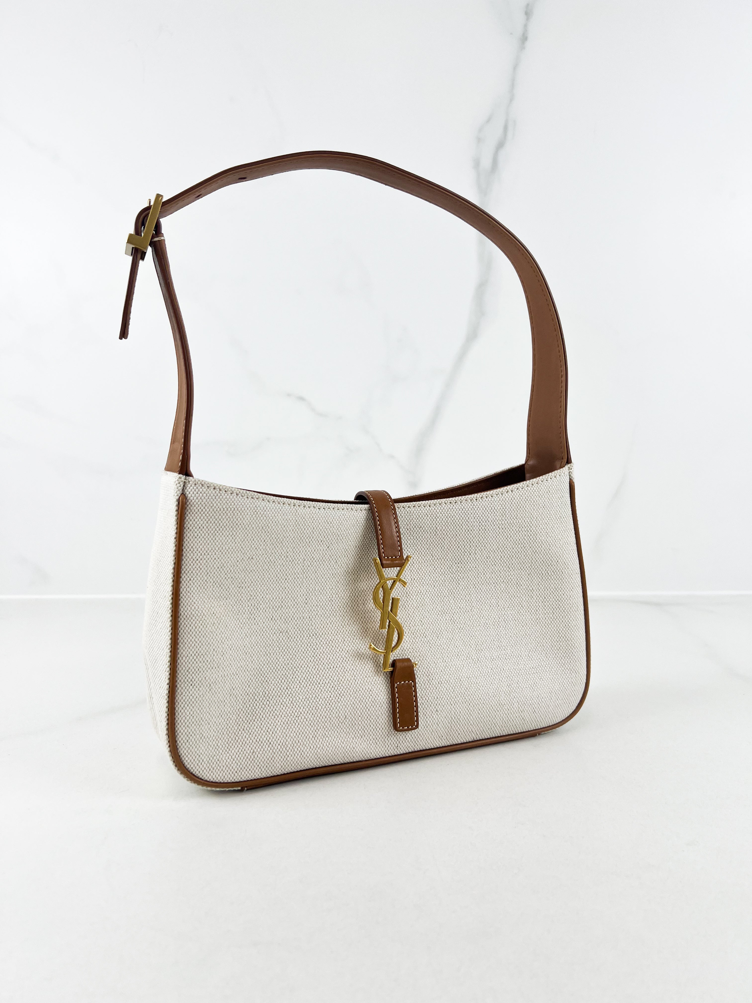 Saint Laurent Small Shoulder Bag in Grey/Brick