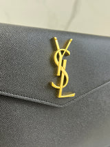 Saint Laurent Black Uptown Envelope Clutch