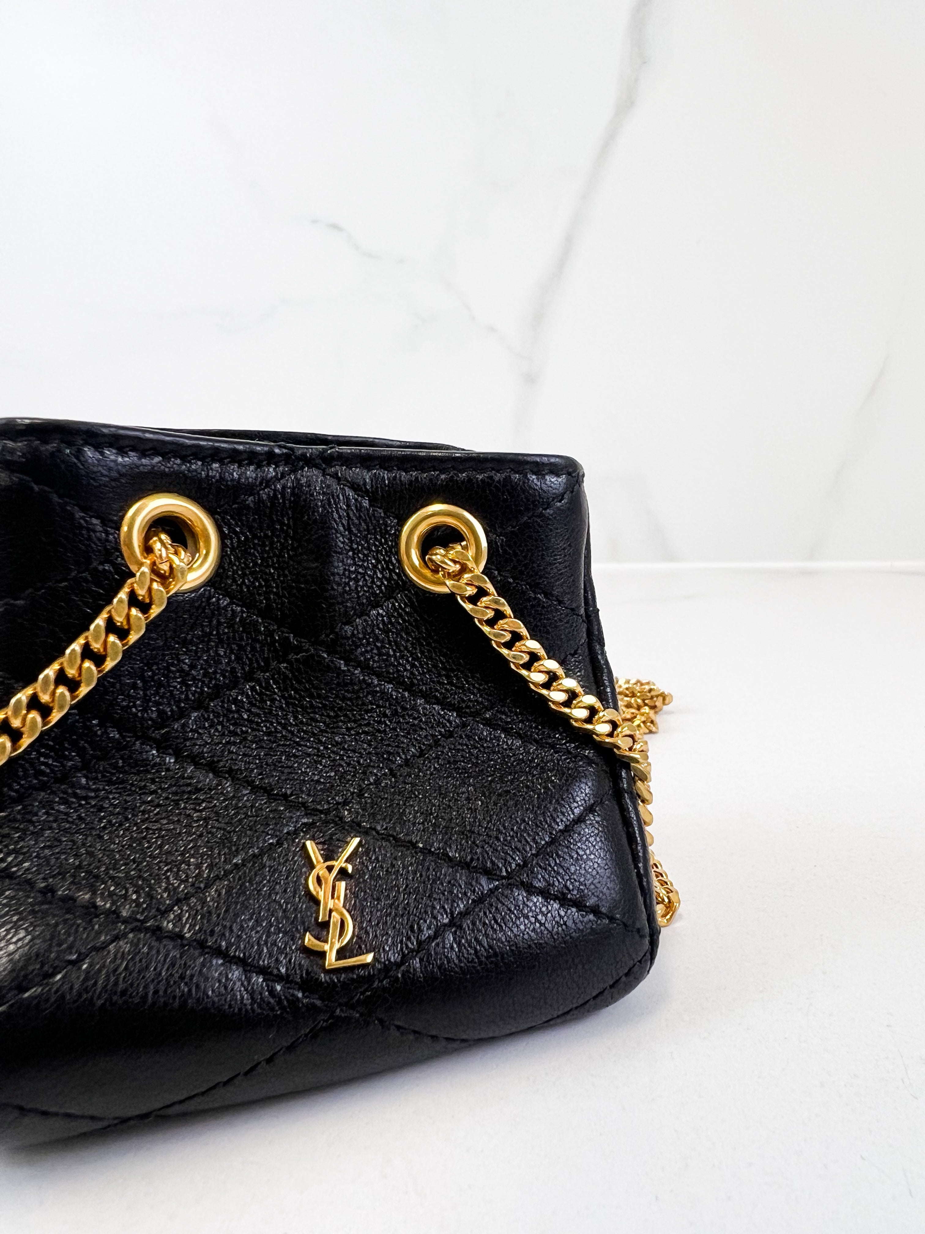 Saint Laurent Quilted Baby Bucket Bag