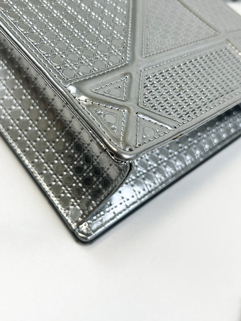 Christian Dior Medium Silver Diorama Shoulder Bag