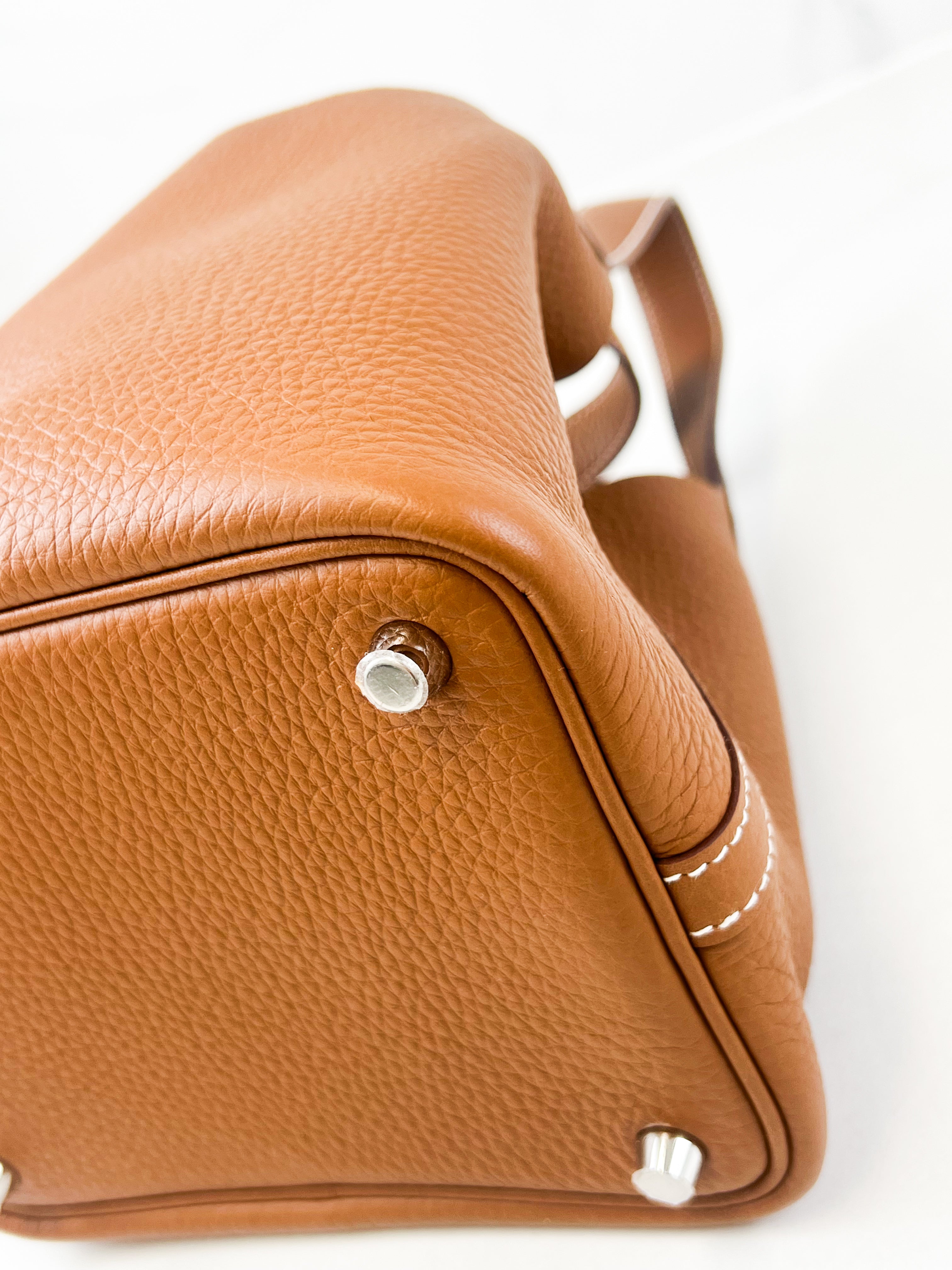 Hermes Picotin 18 in Gold Clemence Leather