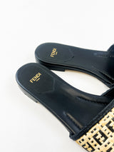 Fendi Raffia Slides Size 37