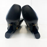 Gucci Black Leather Horsebit Tess Tall Boots Size 36