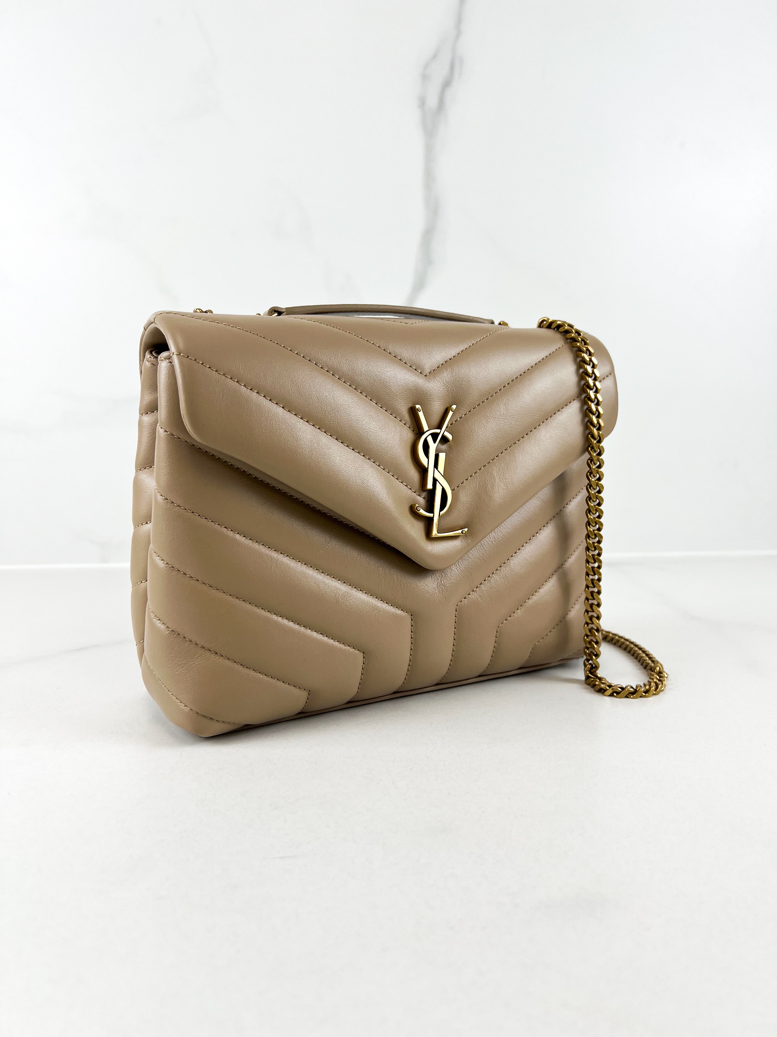 Saint Laurent Loulou Medium Chain Bag in Quilted Leather