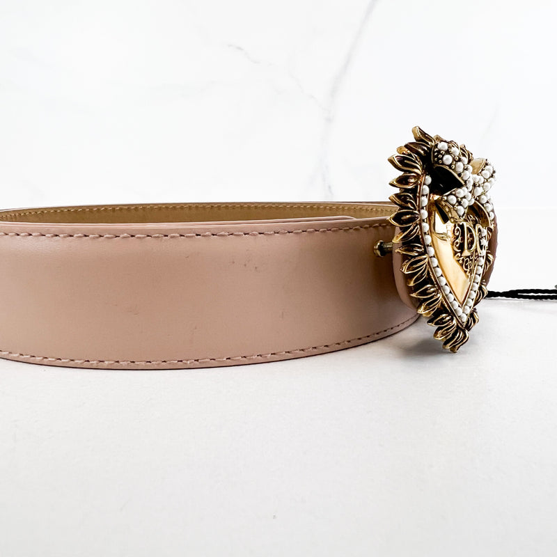 Dolce & Gabbana Devotion Logo Belt Leather Belt Size 80
