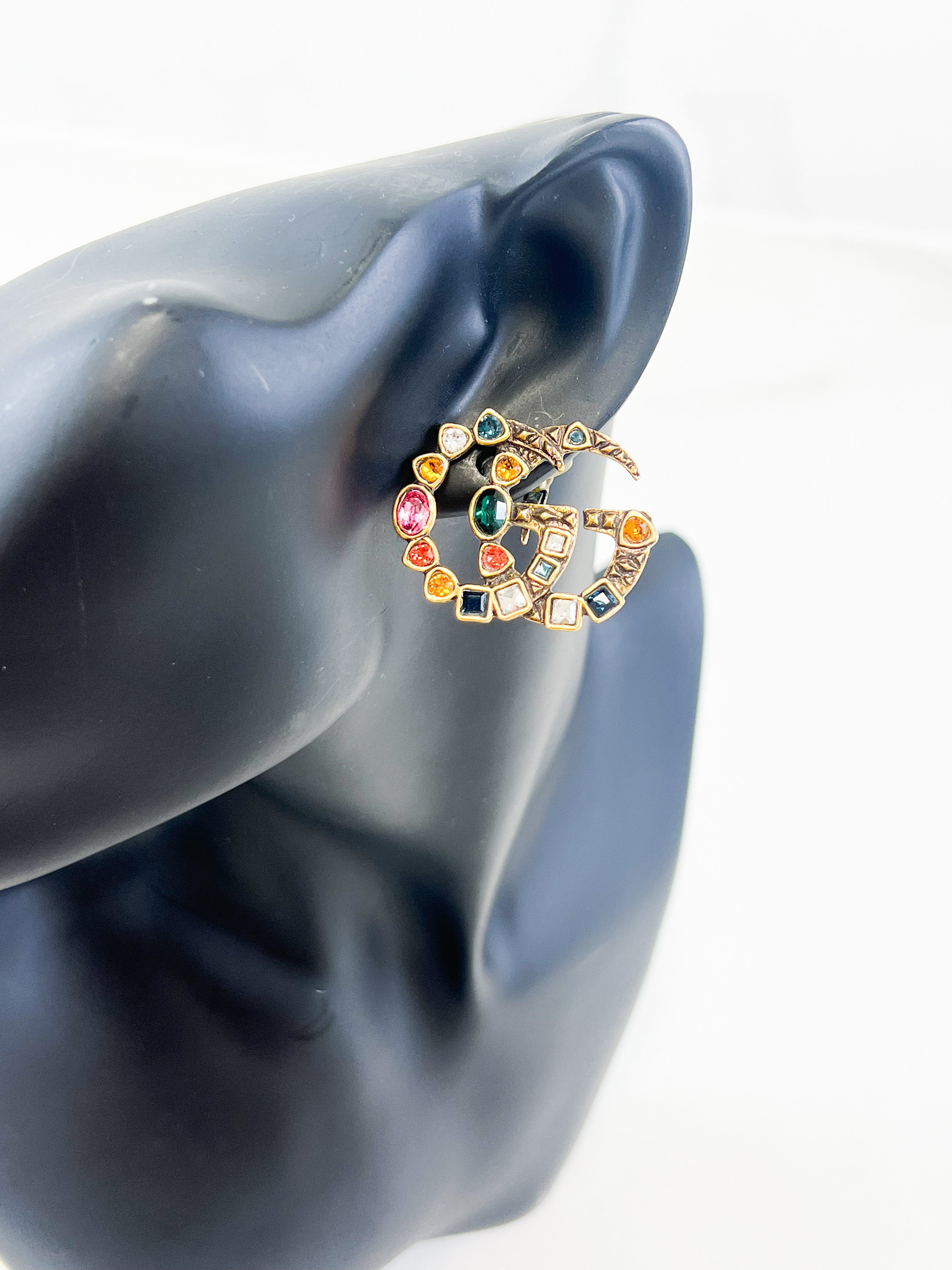 Gucci GG Marmont Multi-Colour Crystal Earring