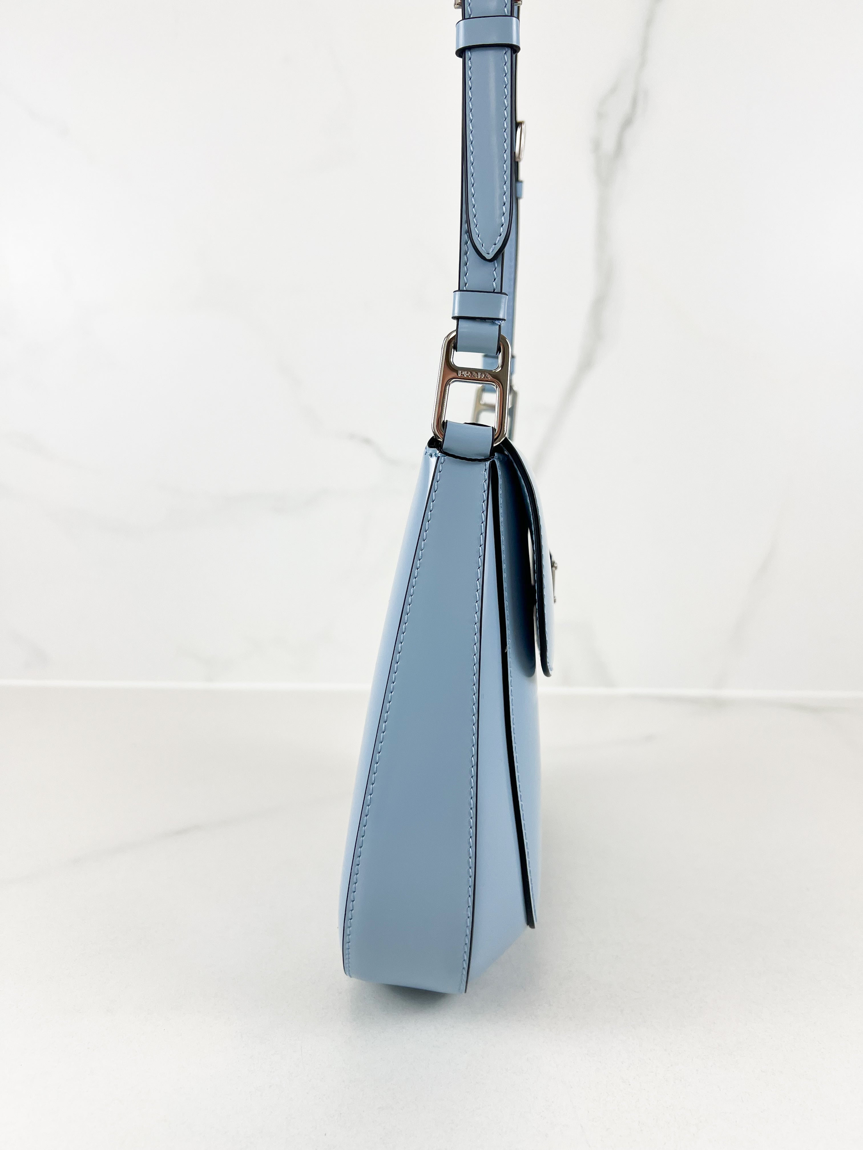 Prada Blue Small Cleo Shoulder Bag