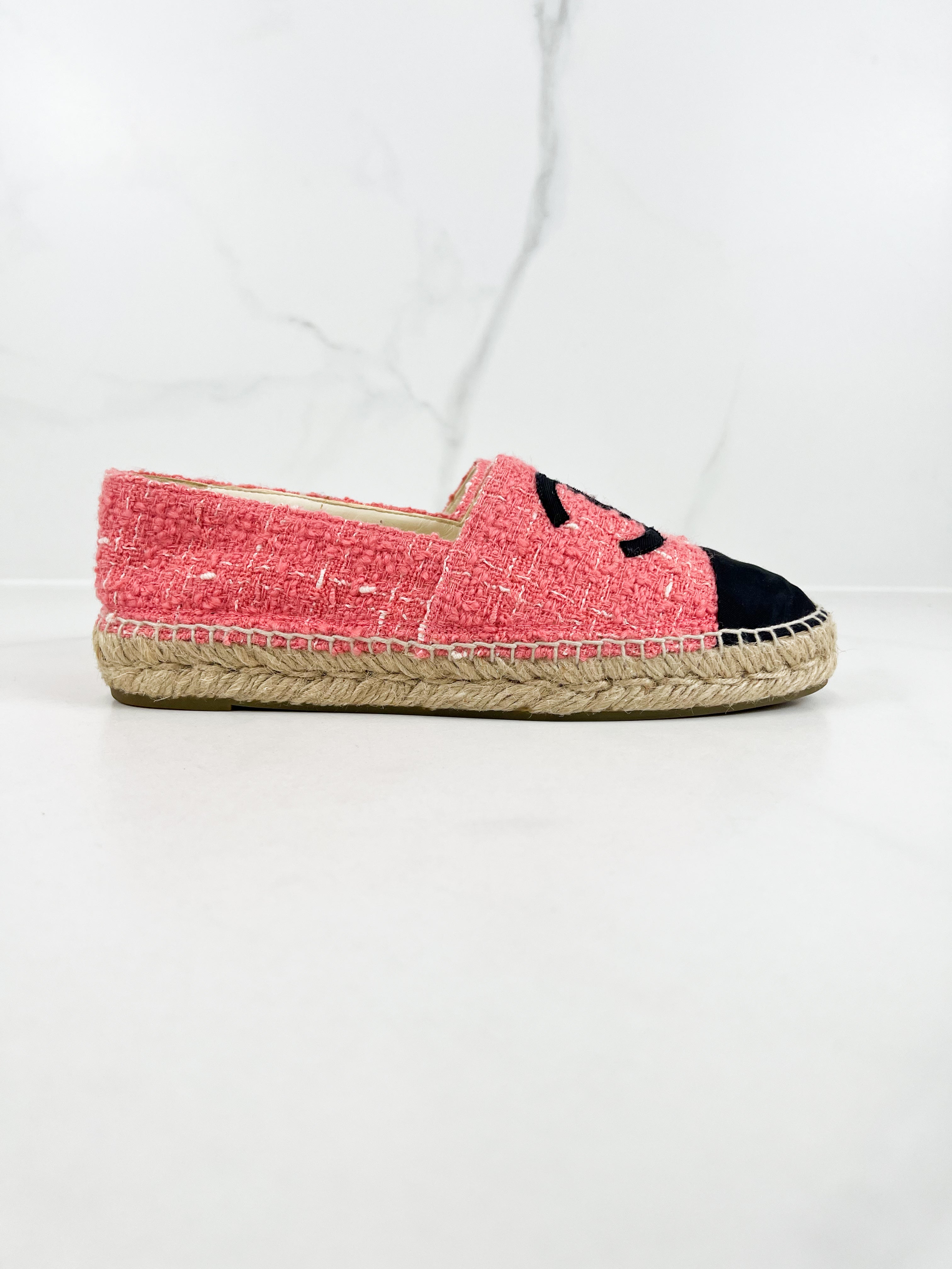 Chanel CC Tweed Espadrille Size 40