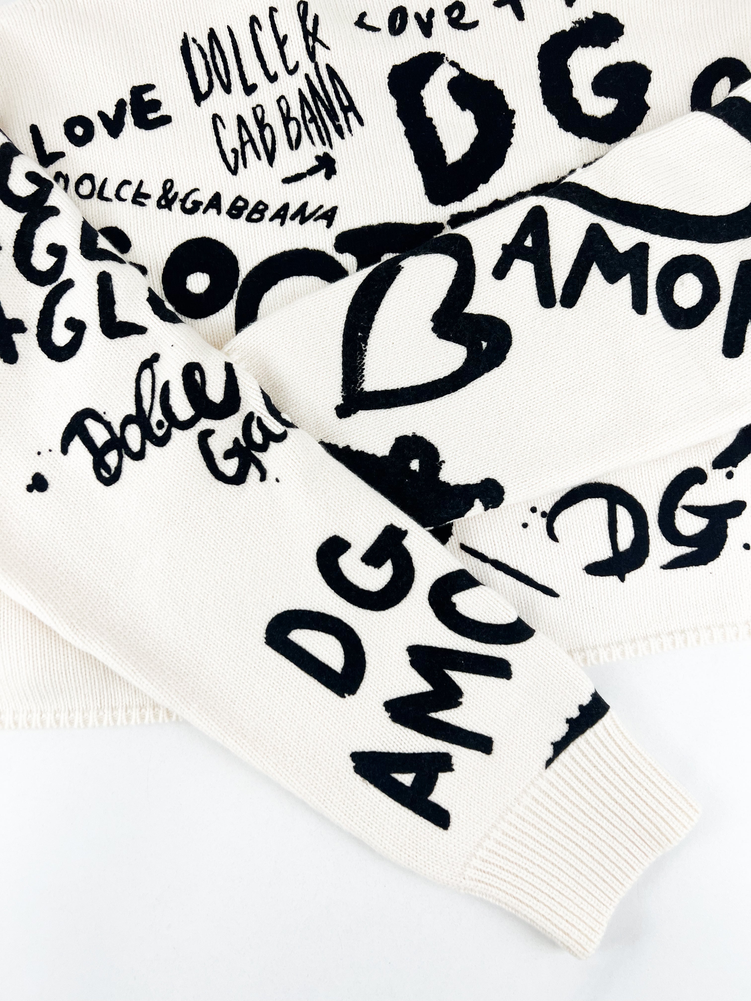 Dolce & Gabbana Printed Cropped Jumper Size 42