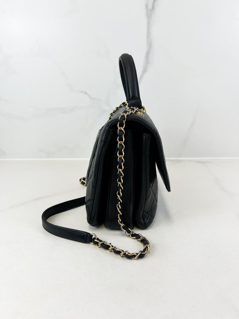 Chanel Black Medium Calfskin Trendy GHW