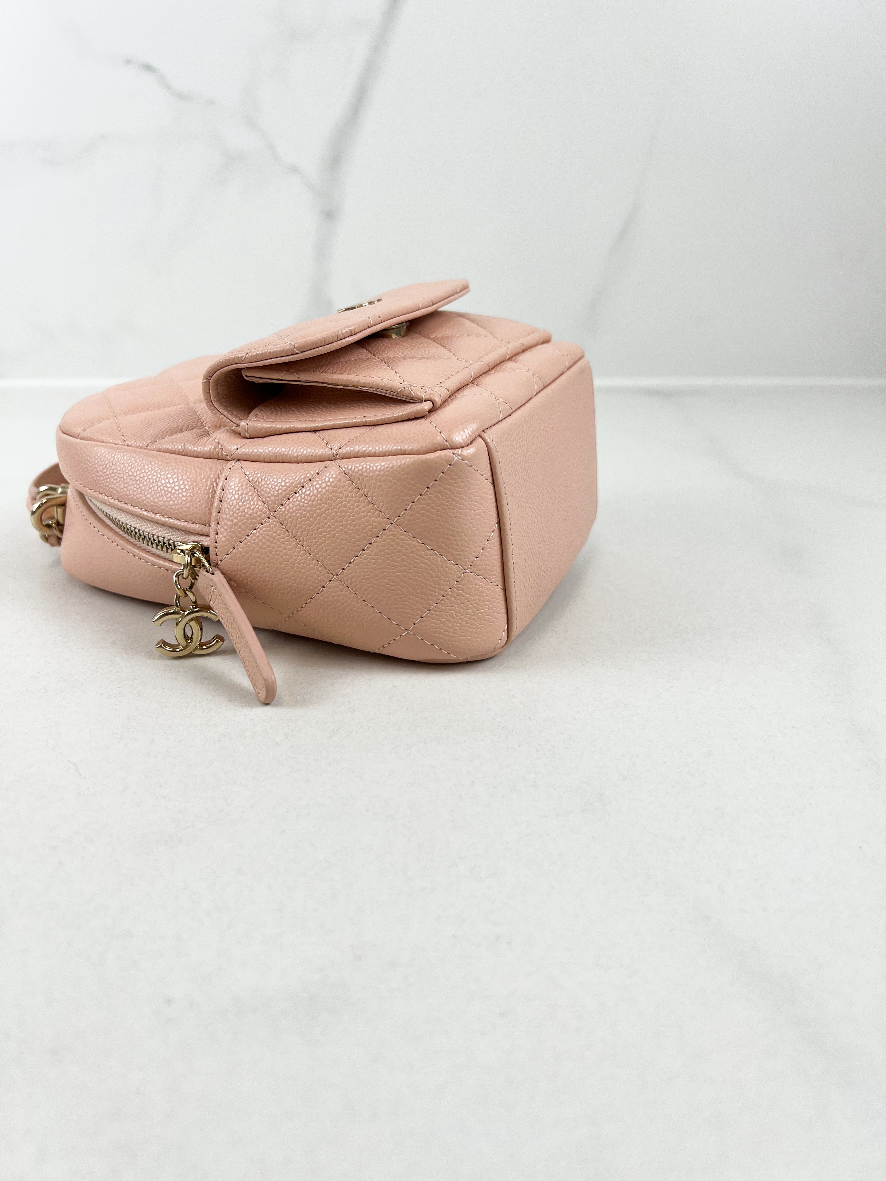 Chanel 24C Mini Backpack in Pink Caviar Leather
