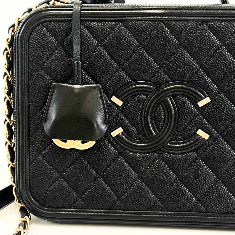 Chanel Filigree Medium Black Caviar Vanity Bag