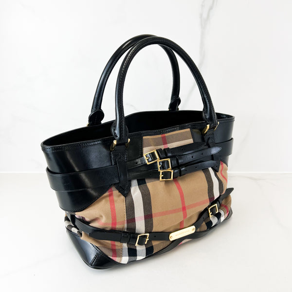 Burberry Brown Medium Bridle Leather Tote Bag