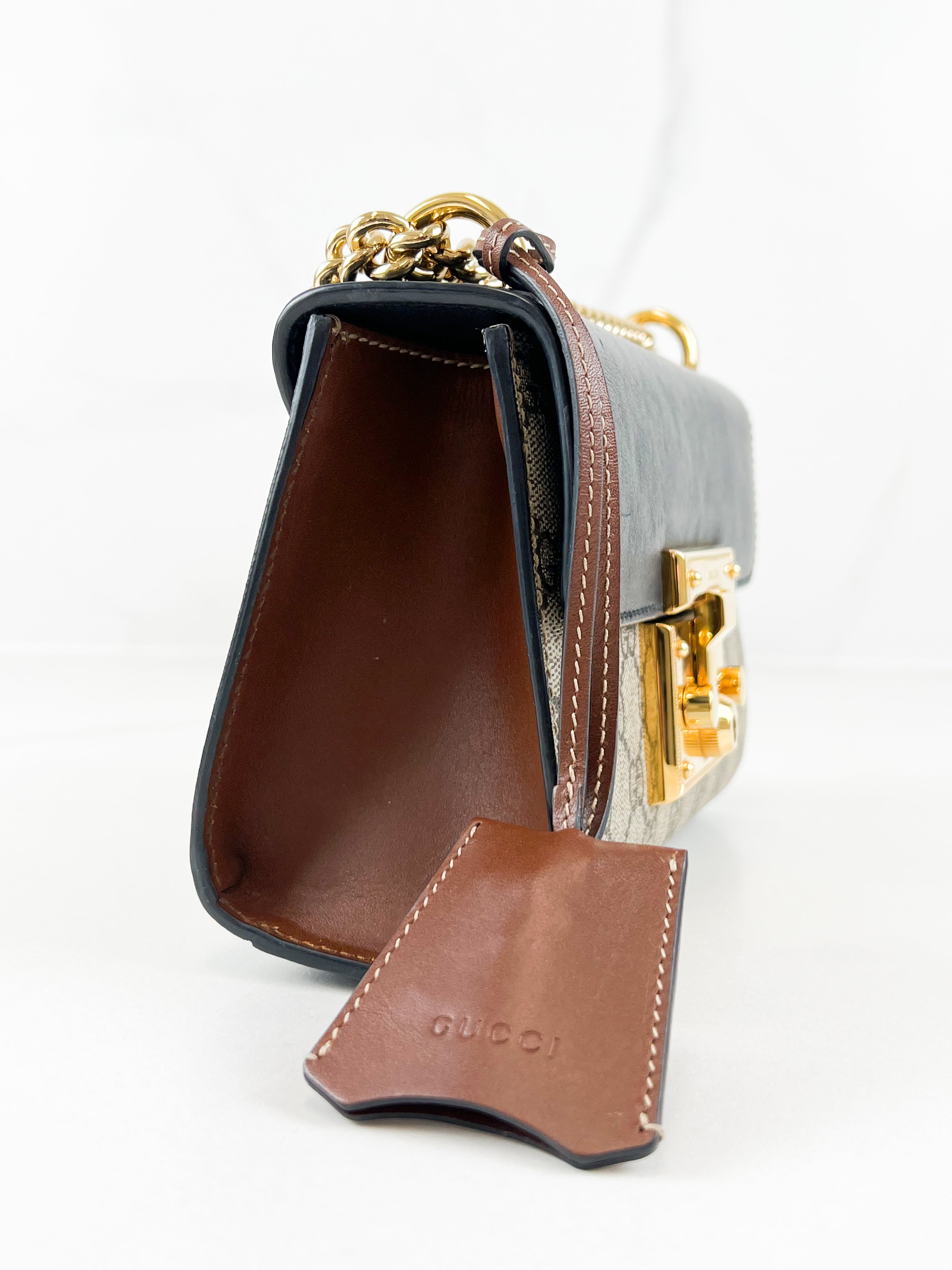 Gucci GG Supreme Small Padlock Shoulder Bag