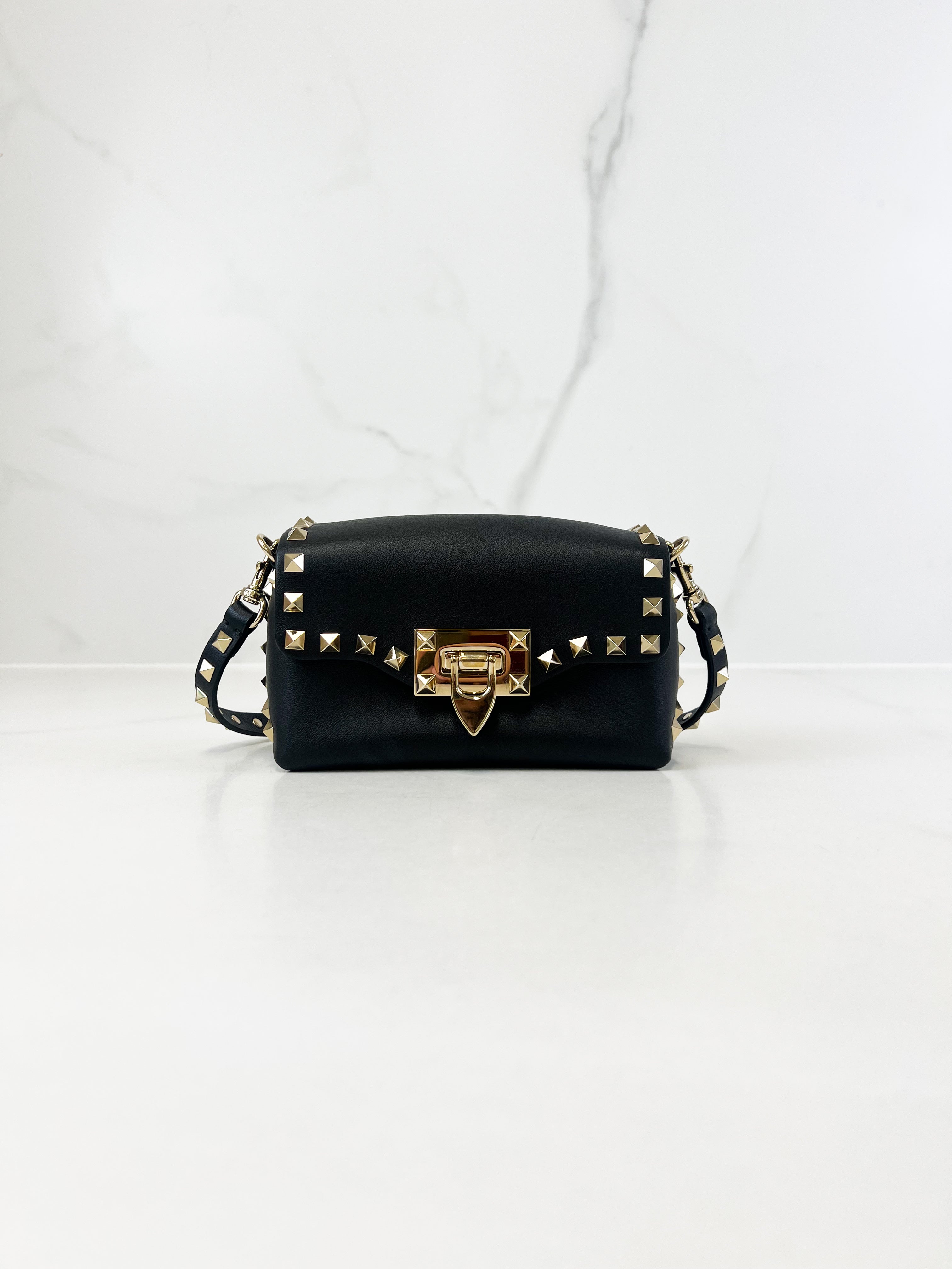 Valentino Garavani Mini Rockstud Cross Body Bag in Black