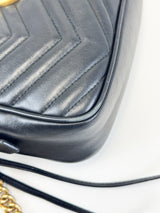 Gucci Black GG Small Marmont Shoulder Bag