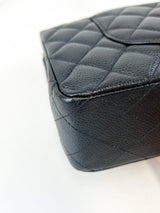 Chanel CC Medium Caviar Black Classic Double Flap Shoulder Bag