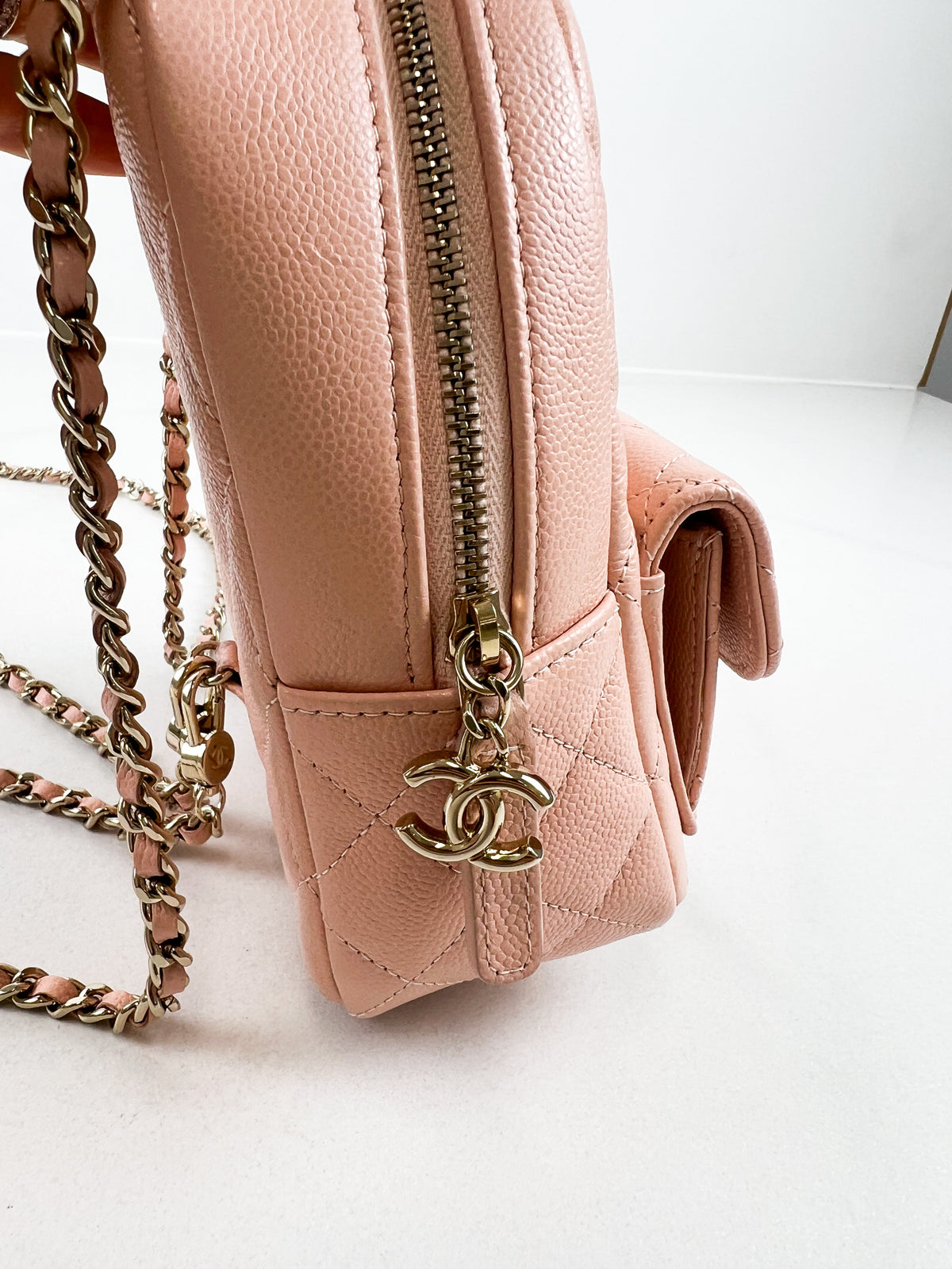 Chanel 24C Mini Backpack in Pink Caviar Leather