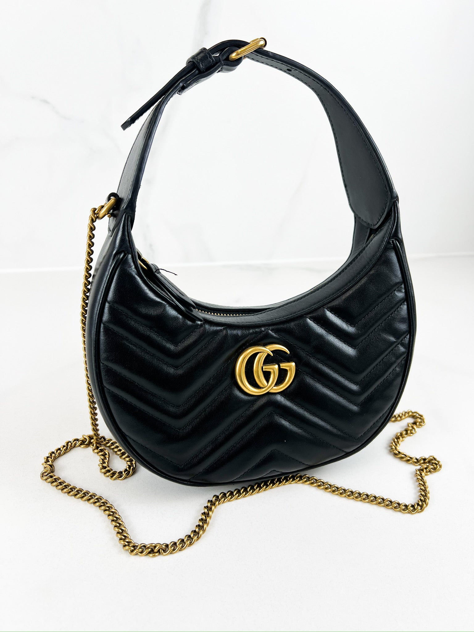 Gucci Half Moon Mini GG Marmont Bag