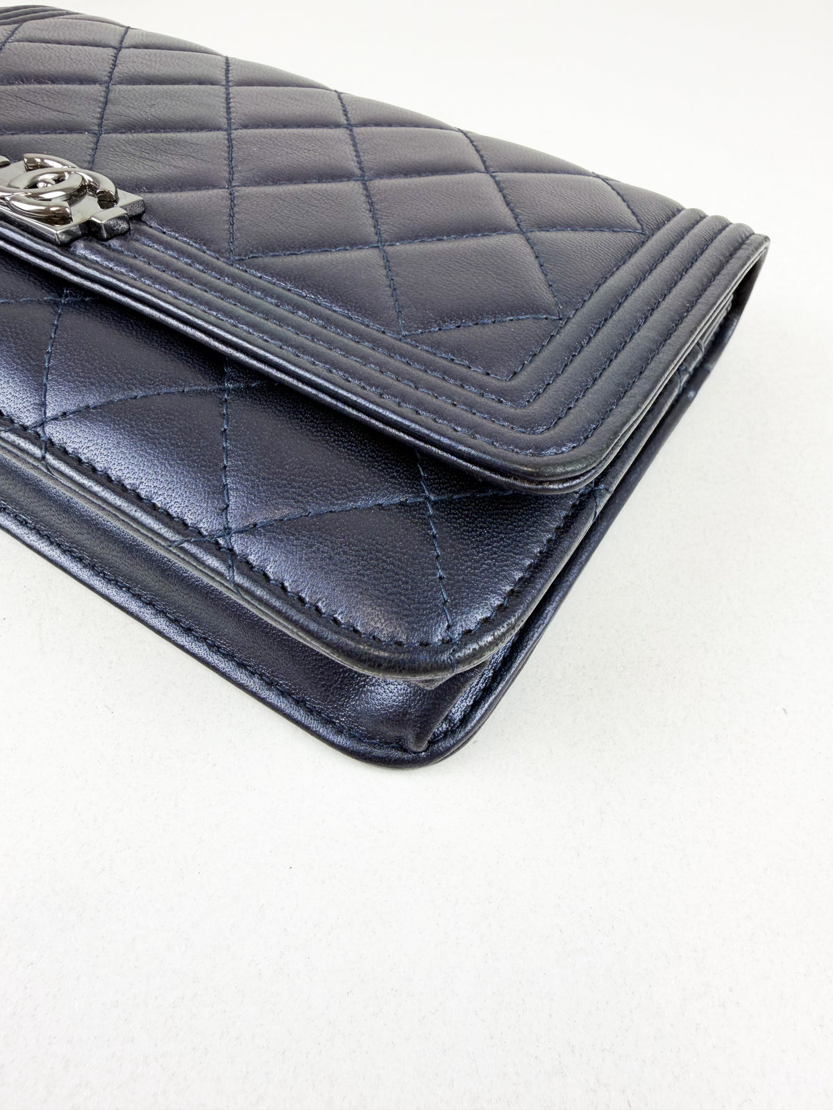 Chanel Boy Wallet on Chain in Quilted Lambskin with SHW