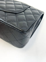 Chanel CC Medium Caviar Black Classic Double Flap Shoulder Bag