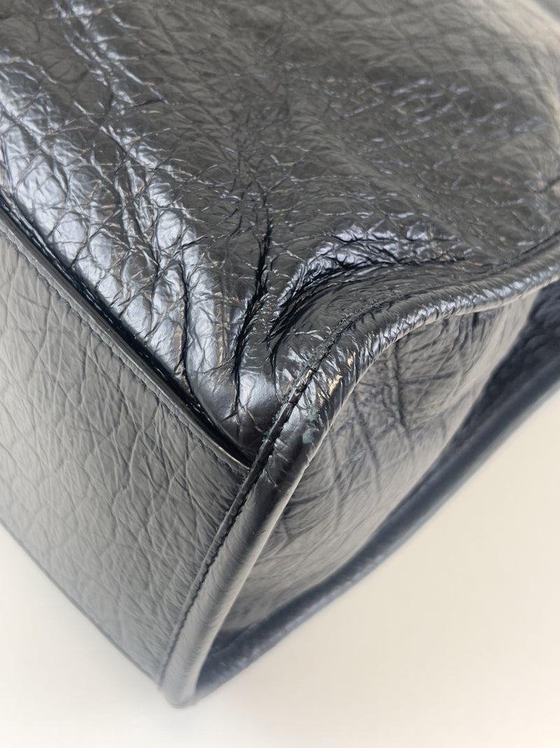 Saint Laurent Niki Shopping Crinkled Vintage Leather