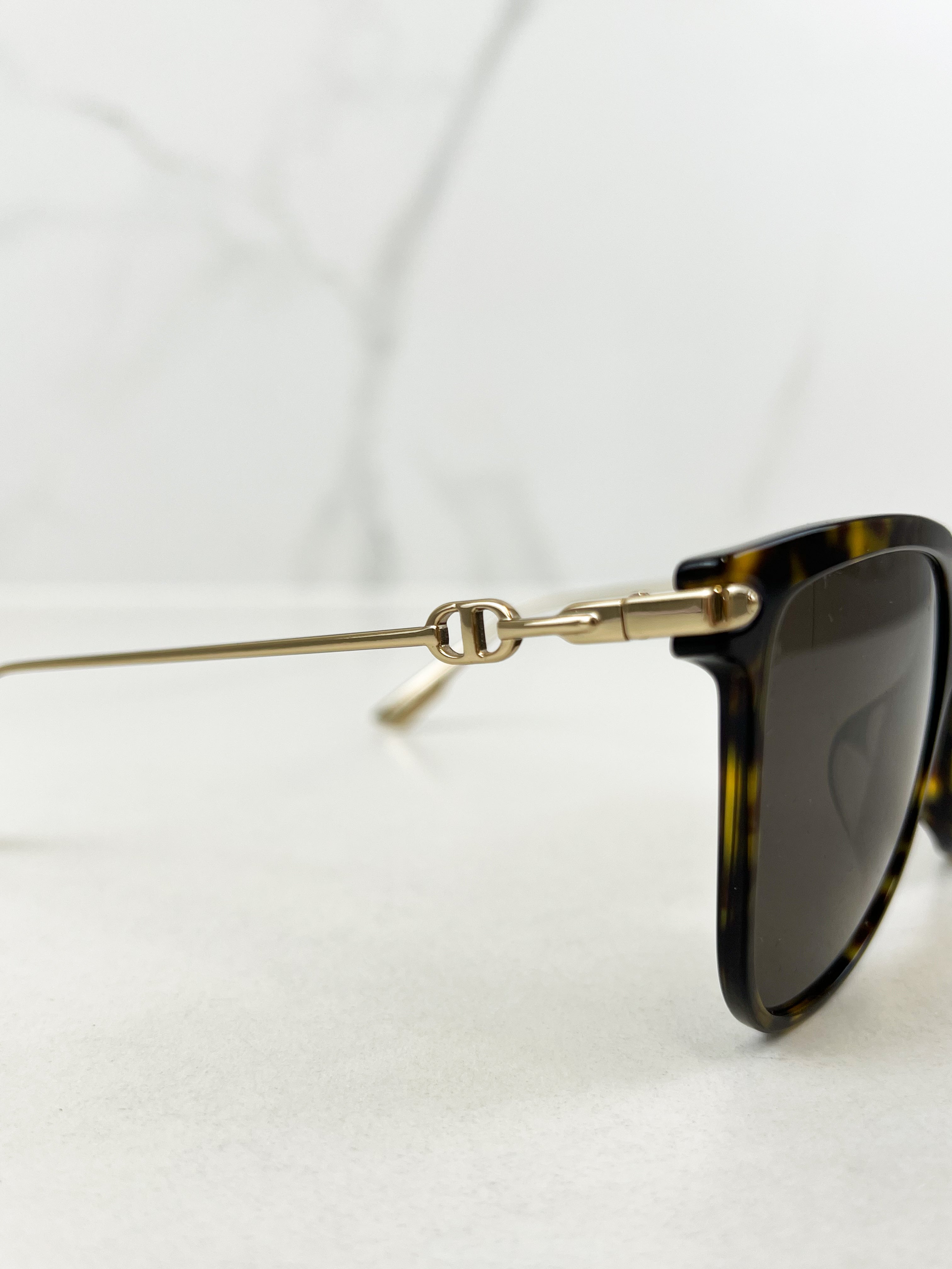 Christian Dior Logo Sonnenbrille Braun Sunglasses