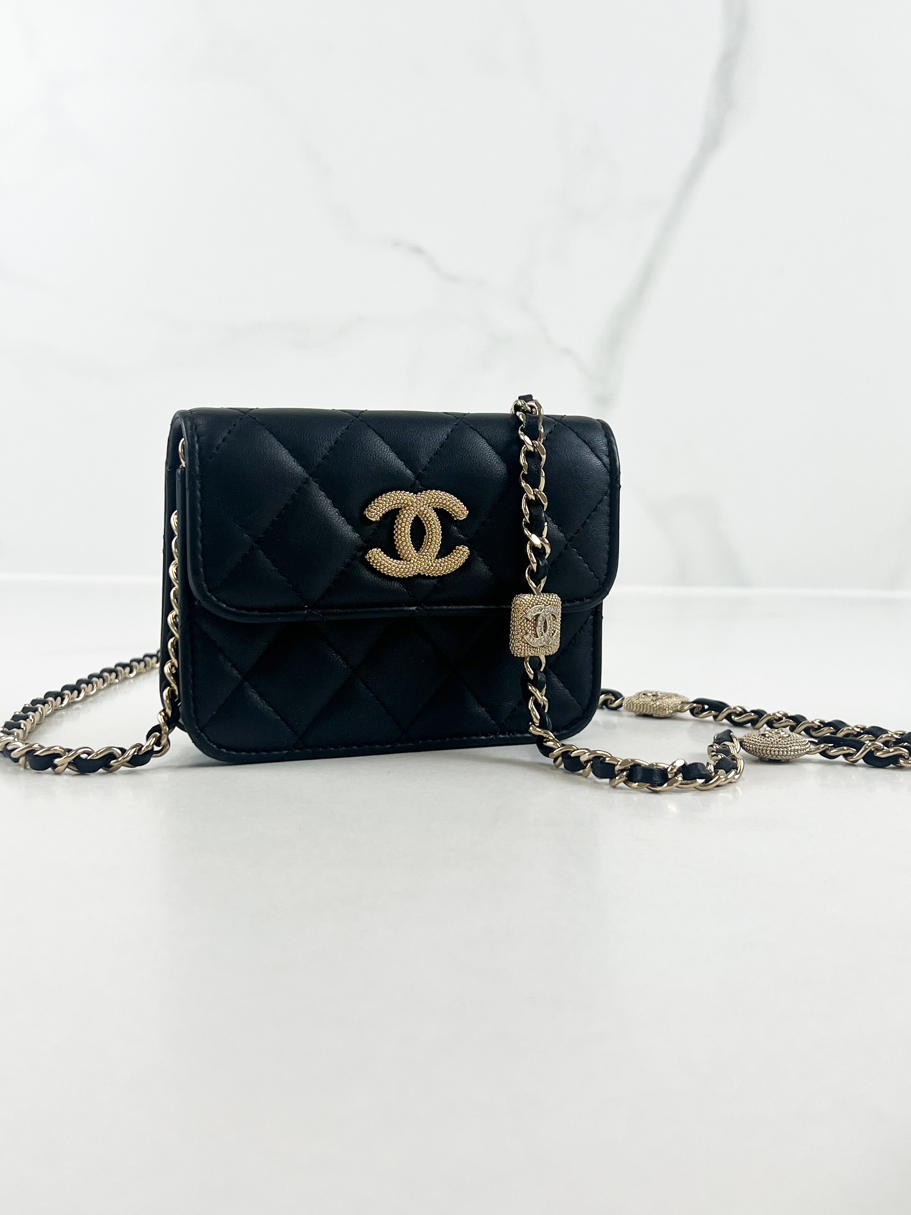 Chanel 19 Flap Coin Purse with Chain
