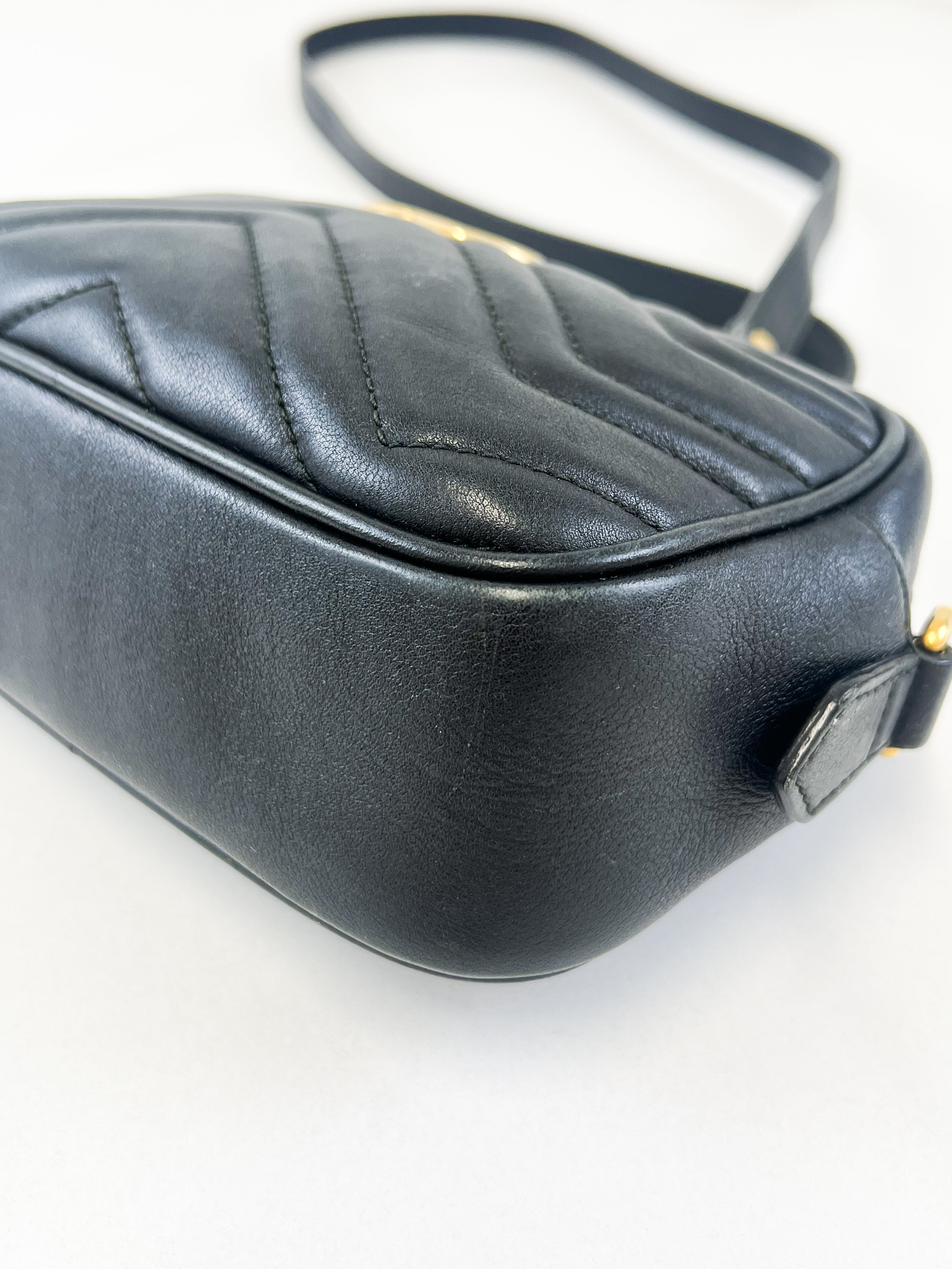Gucci GG Marmont Matelasse Mini Black Bag