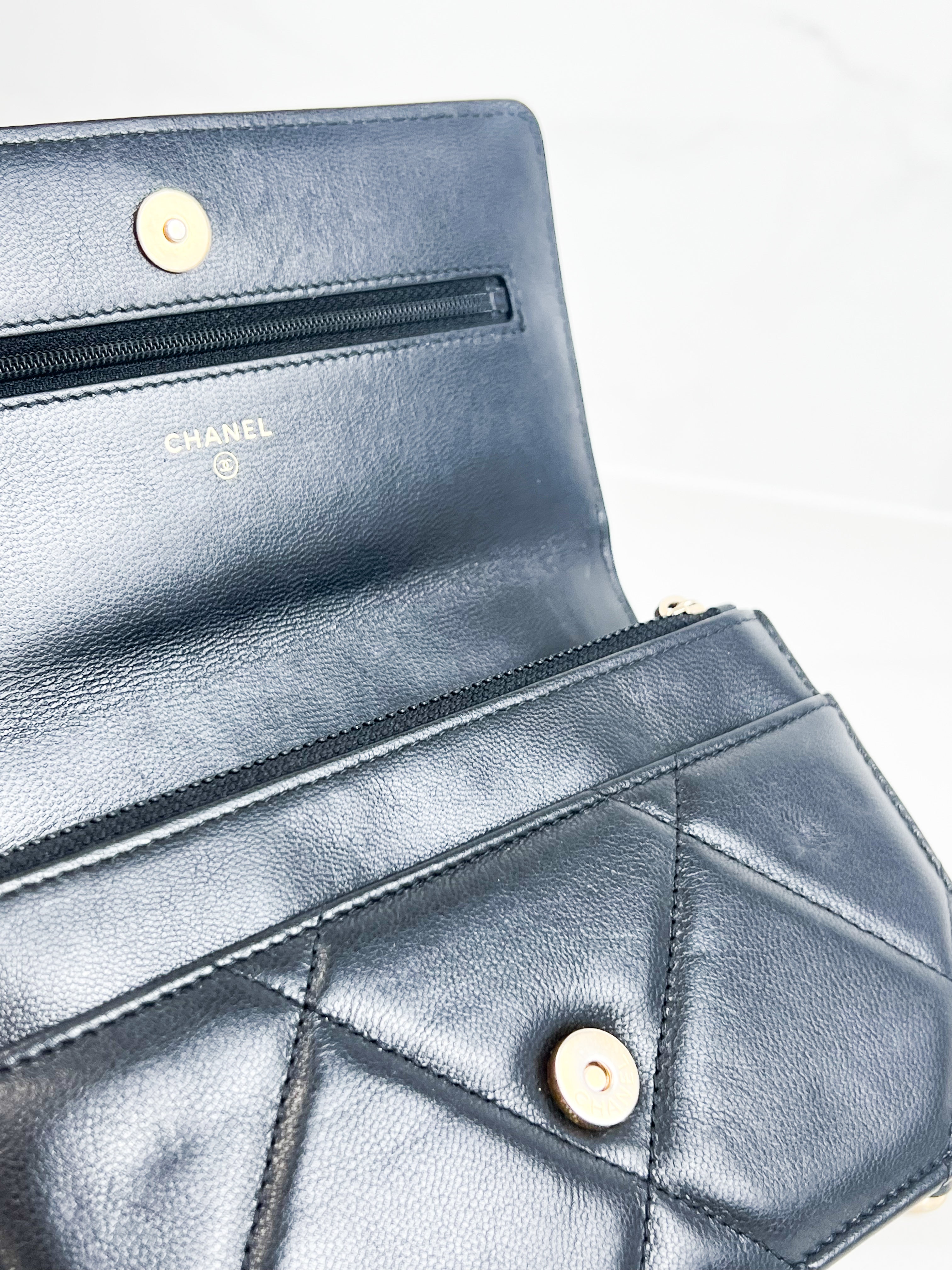 Chanel 19 Wallet on Chain WOC in Lambskin Leather