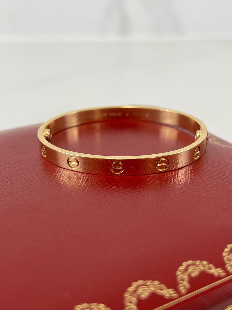 Cartier Love Bracelet in Yellow Gold Size 17