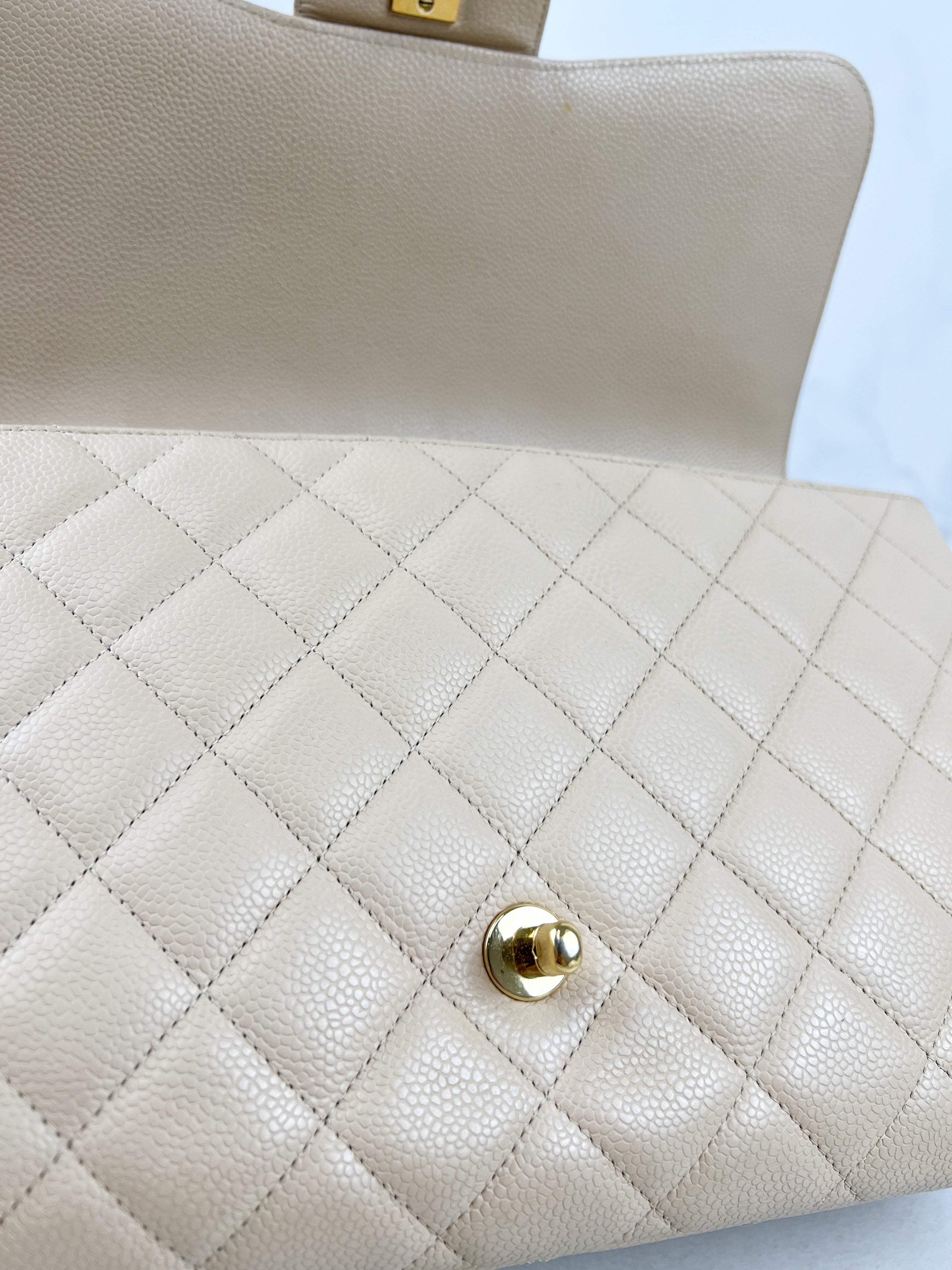 Chanel Jumbo Classic Single Flap Caviar Shoulder Bag