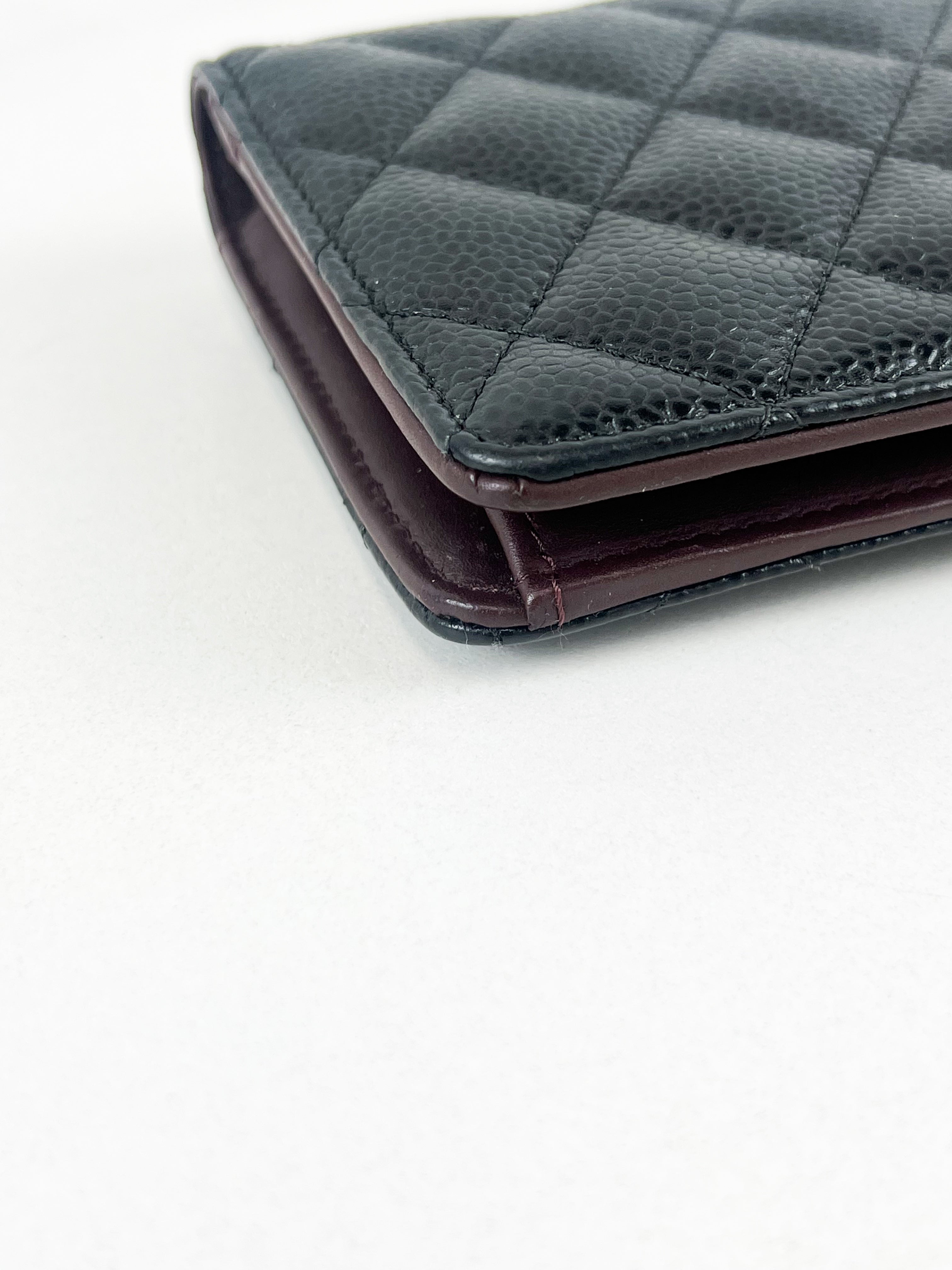 Chanel CC Black Caviar Flap Wallet SHW