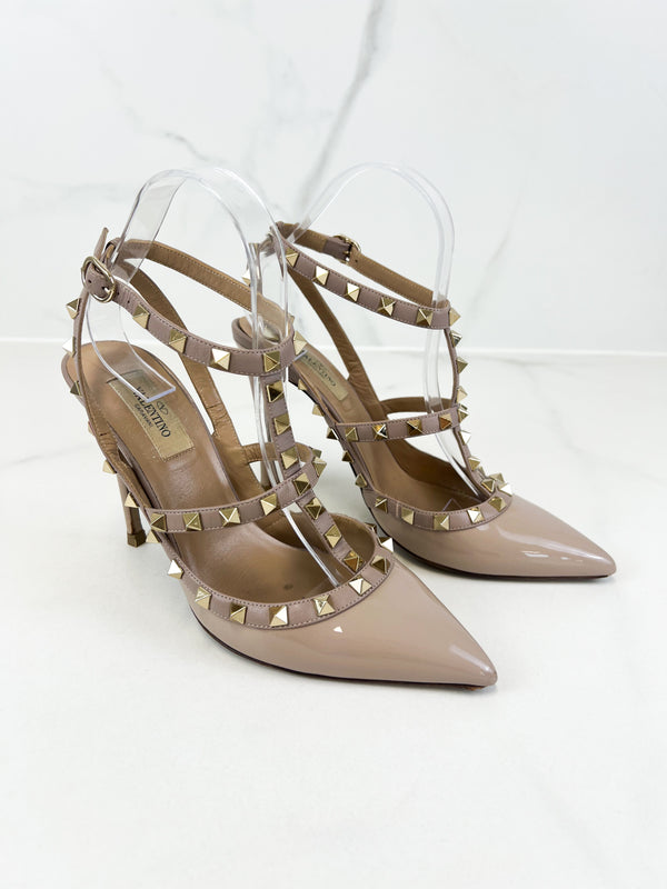 Valentino Powder Pink Rockstud Pumps Size 39