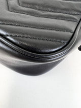 Gucci Black GG Small Marmont Shoulder Bag